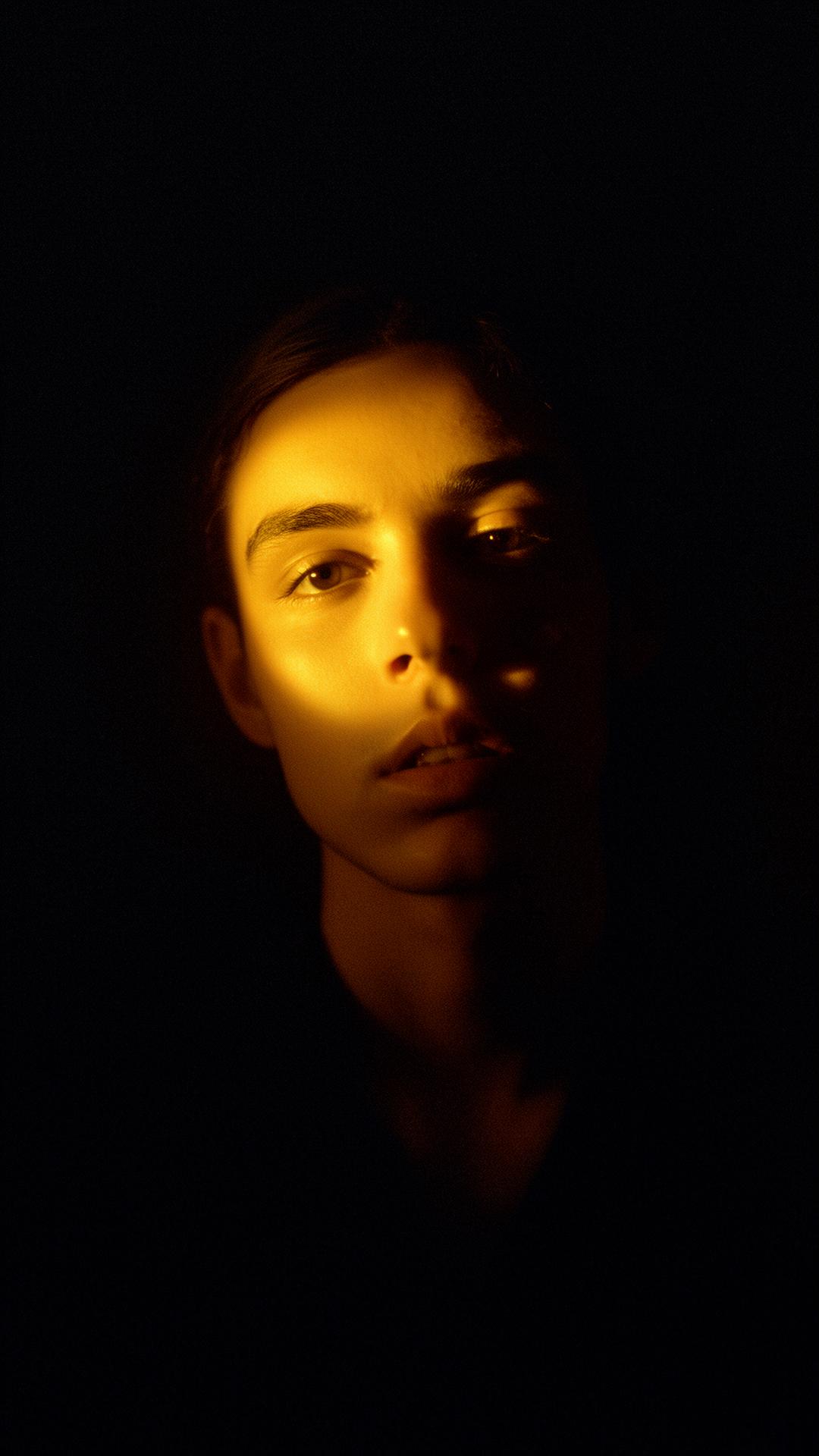 Editorial portrait in warm light